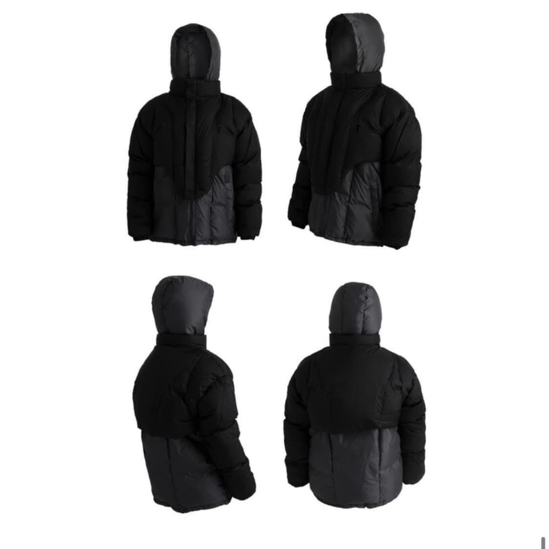 오호스 레이어드 볼레로 패딩 블랙 2사이즈 상품이미지1