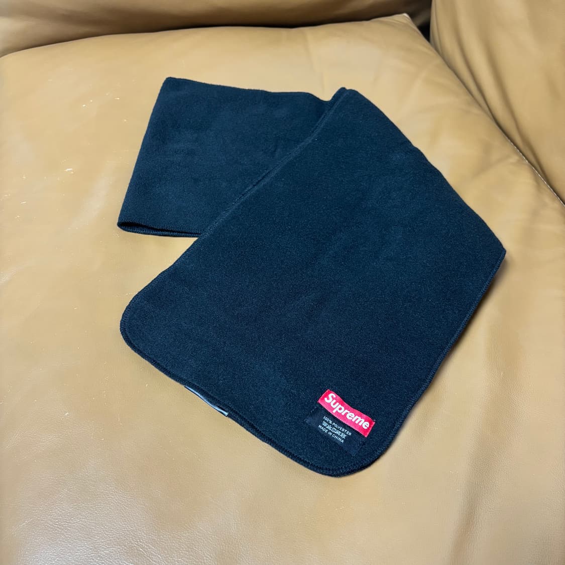 슈프림 머플러 목도리 로고 블랙 상품이미지1