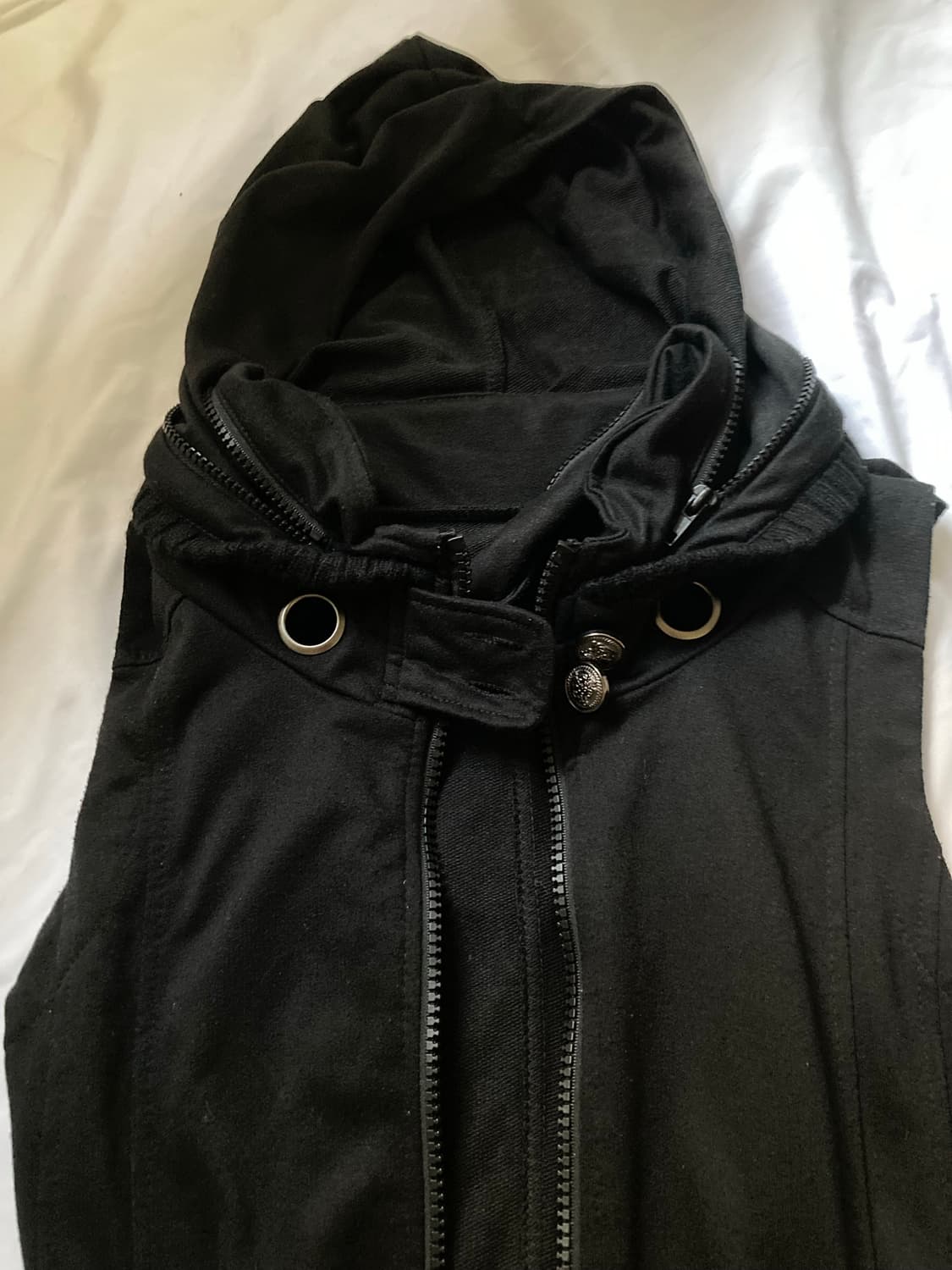 twoway hidden hood vest zipup 상품이미지4