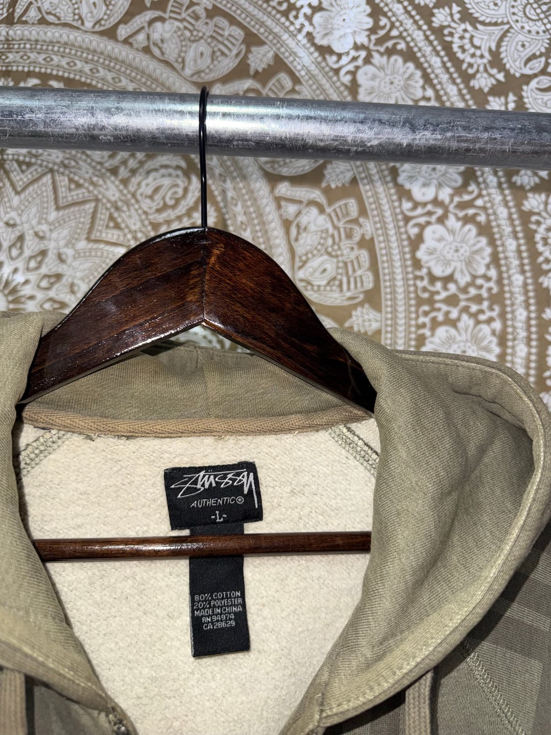 스투시 기모 체크 후드집업  상품이미지7