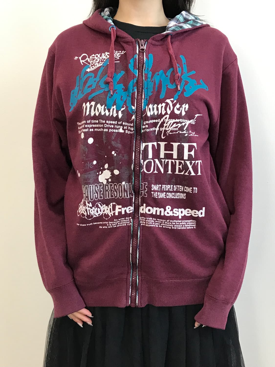 00's Doublefocus Graphic Zip Hoodie 상품이미지2