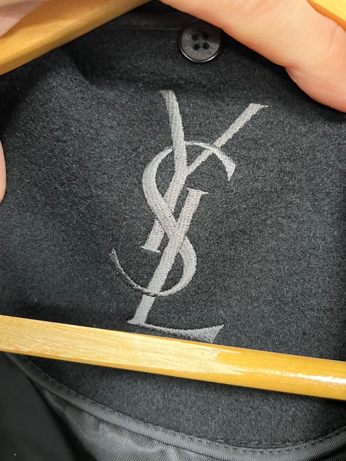 90s YSL 입생로랑 모직 발마칸 코트 상품이미지5