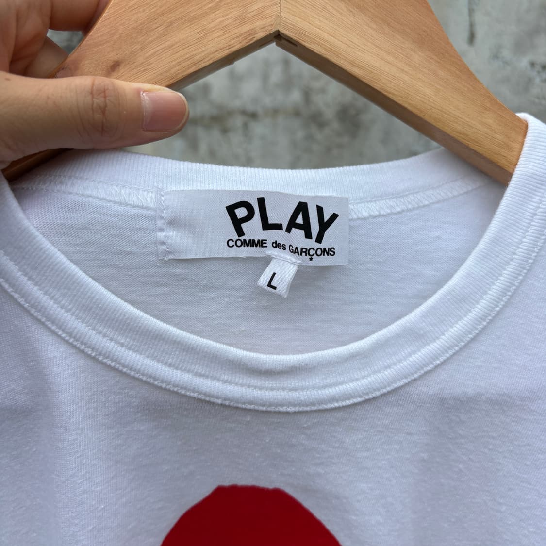 Comme des Garcons 꼼데가르송 더블 하트 도트 반팔 티셔츠 상품이미지3