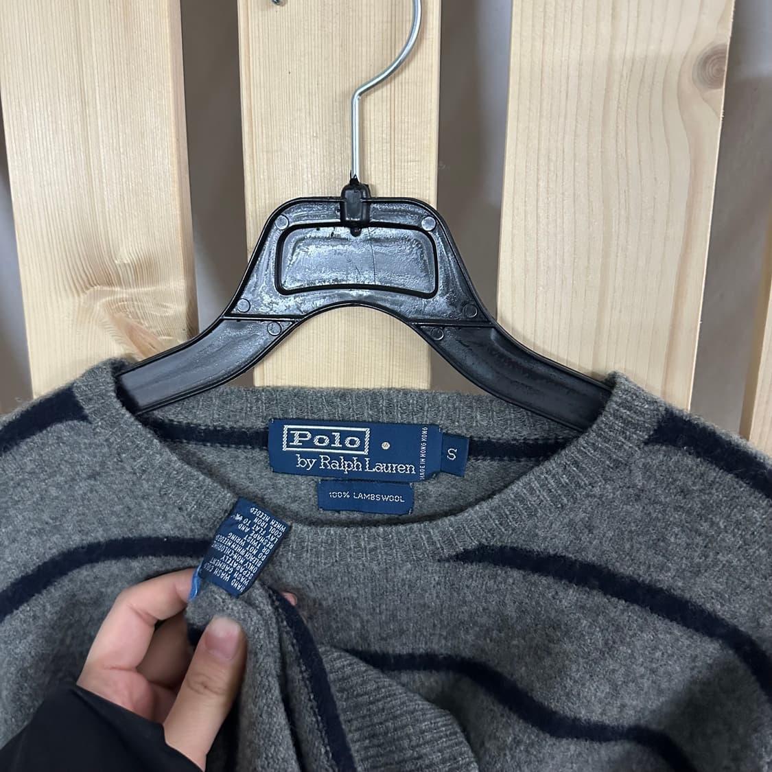 (S) 폴로 랄프로렌 그레이 스트라이프 니트 상품이미지5