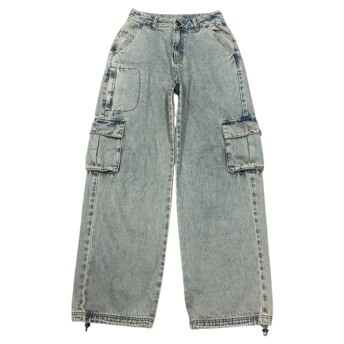 스컬프터 빈티지 데님 카고 스트링 팬츠 XS 상품이미지1