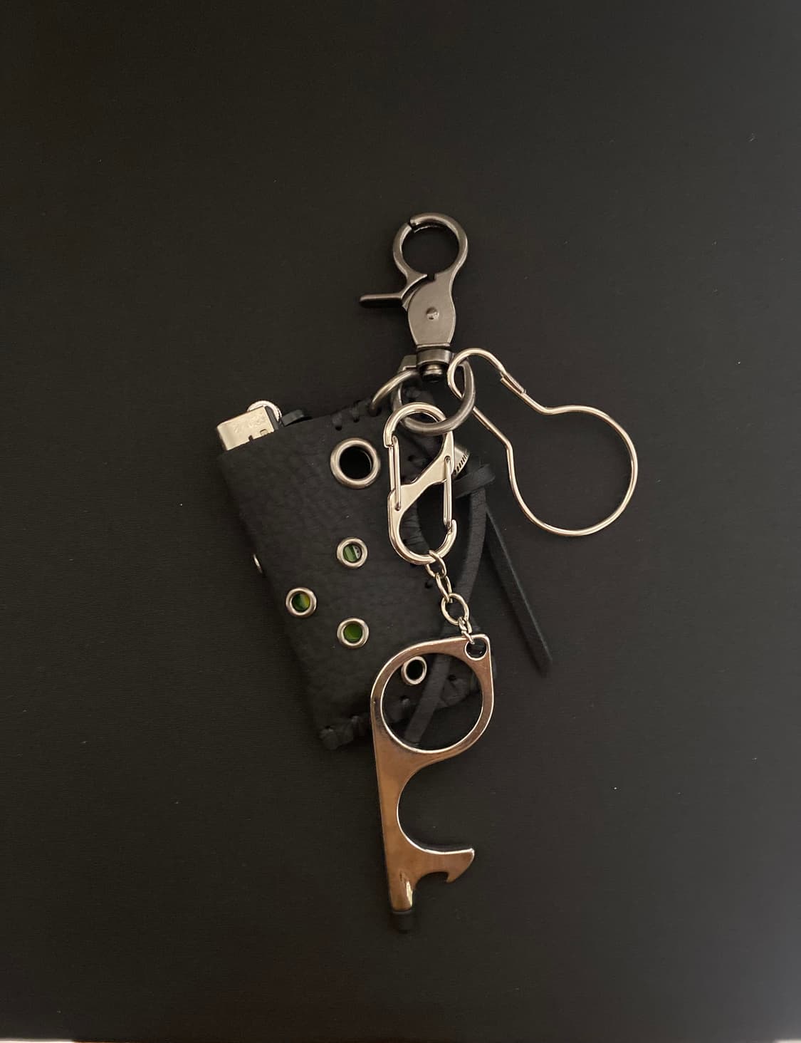 빈티지 펀칭 가죽 케이스 키링 상품이미지2