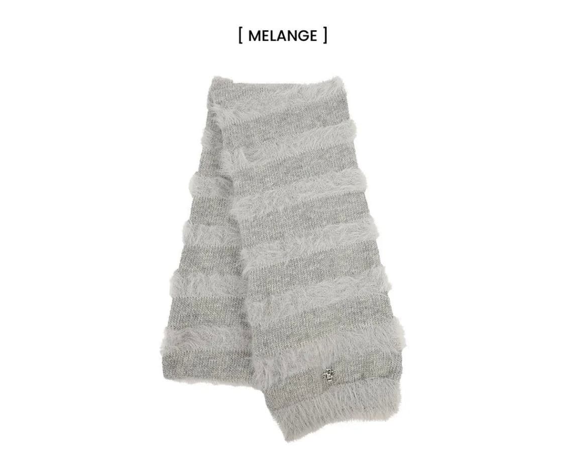 오디너리홀리데이 플러피 스트라이프 머플러 목도리 멜란지 상품이미지3