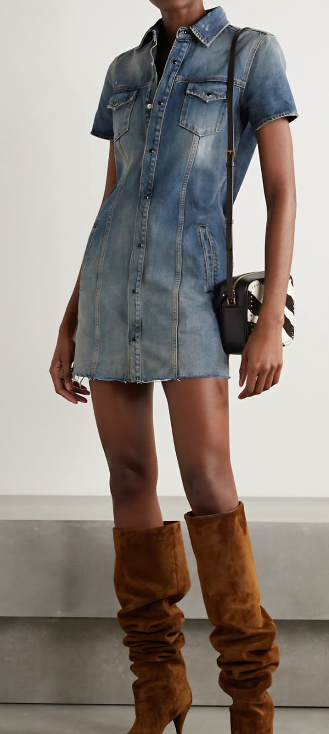 생로랑 데님 원피스/S 상품이미지8