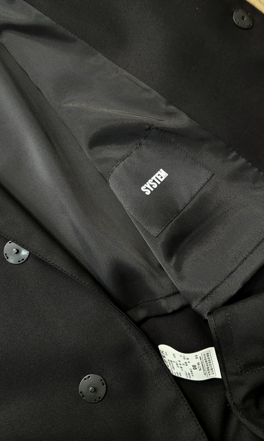 (새상품)시스템옴므 모던싱글 트렌치코트95 상품이미지4