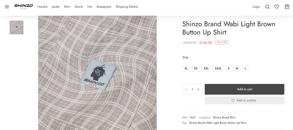 Shinzo Brand 반팔 크롭 셔츠 상품이미지3