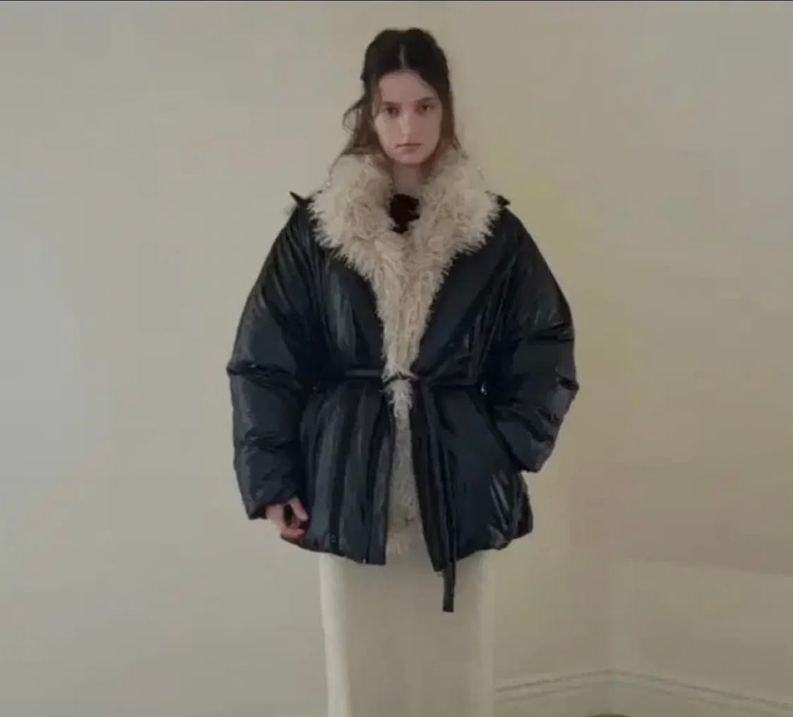 (새상품급) 오버듀플레어 패딩 푸퍼 블랙 상품이미지1