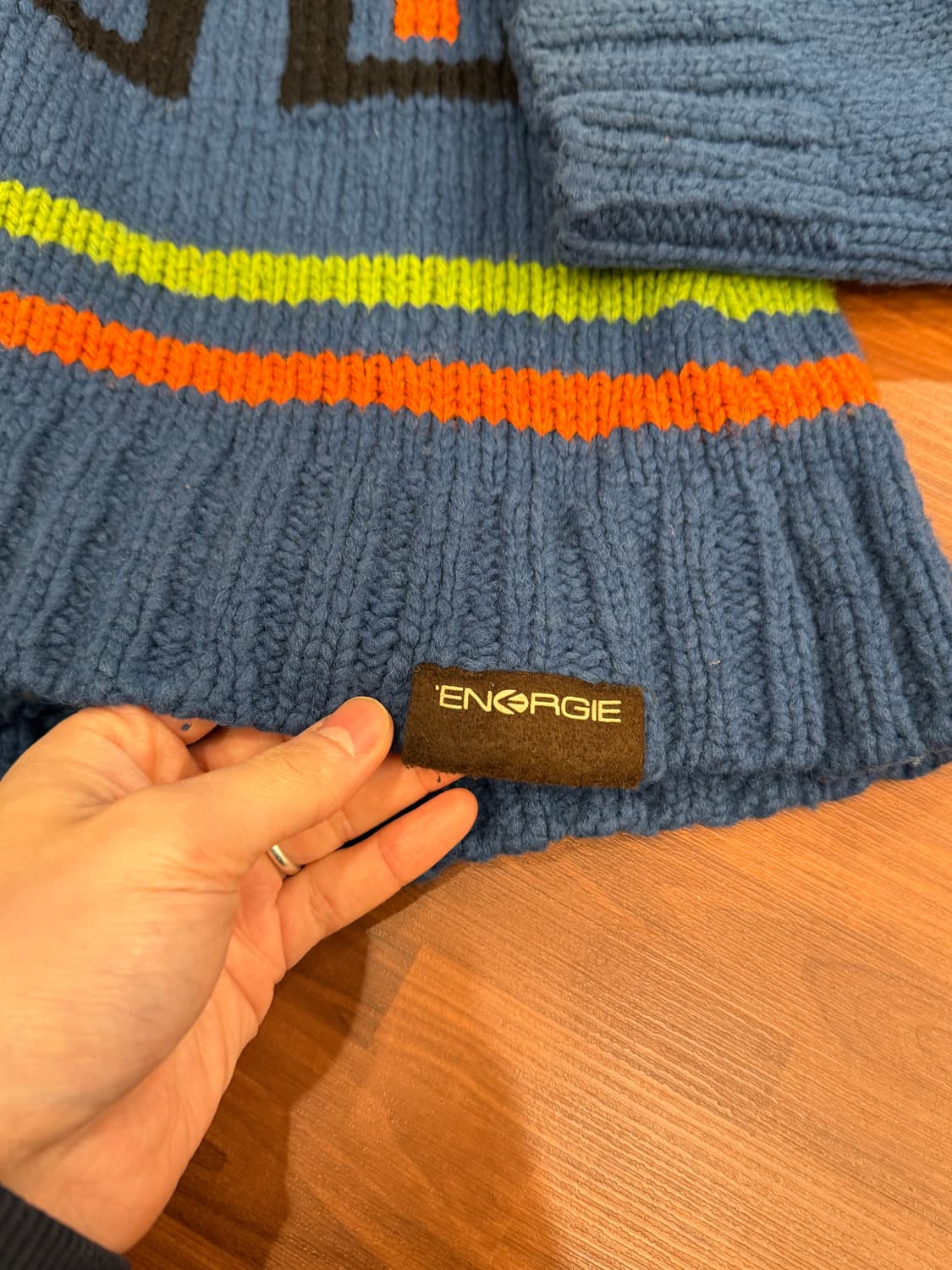 Vtg 빈티지 헤비울 코위찬 니트 집업 (made in Italy) 상품이미지7