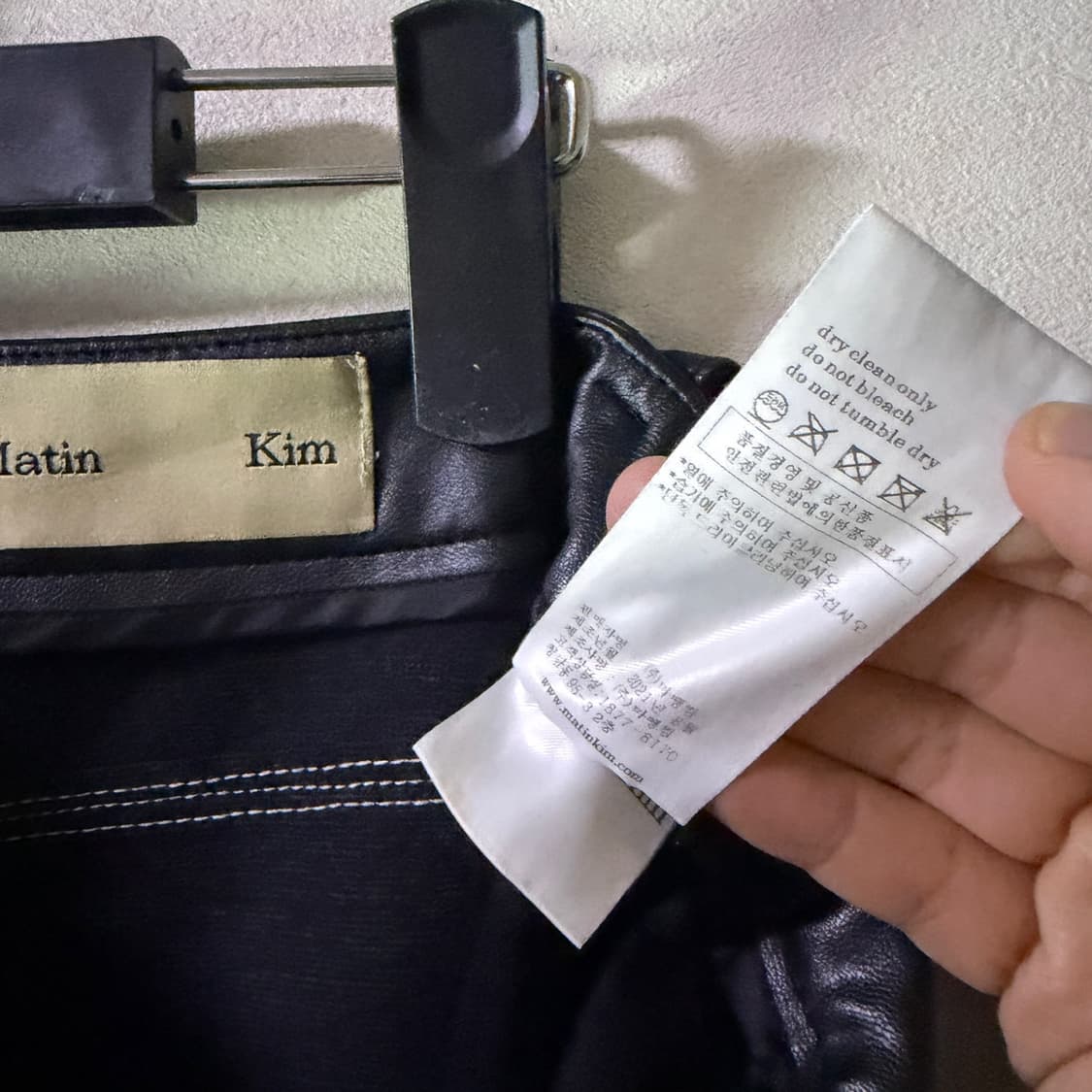 마뗑킴 블랙 레더팬츠 M (여성 55-66정도) 상품이미지7