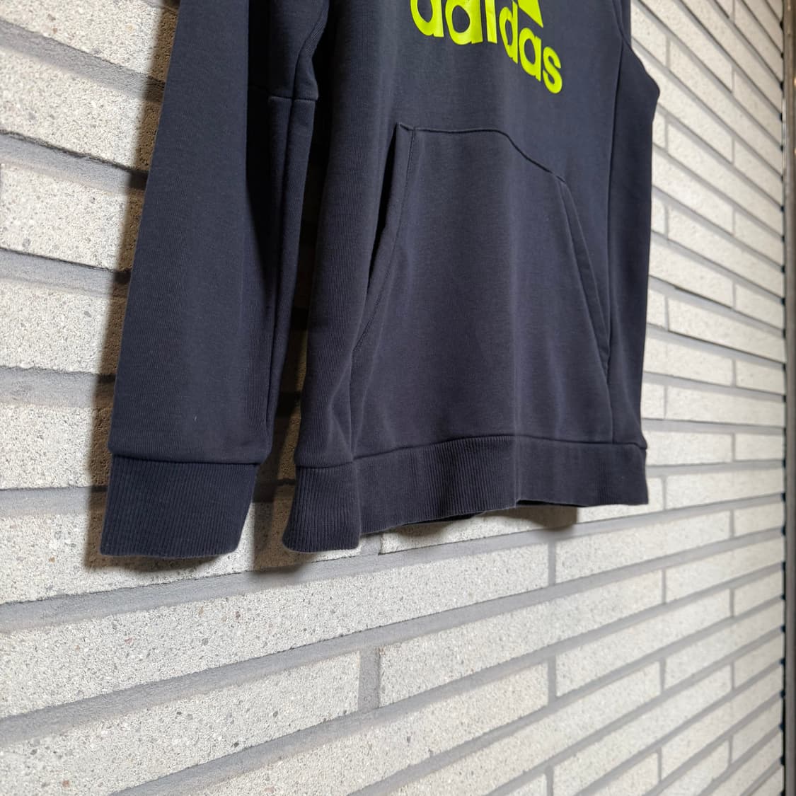 Adidas 아디다스 프론트 빅로고 후드티 네이비 컬러 상품이미지4