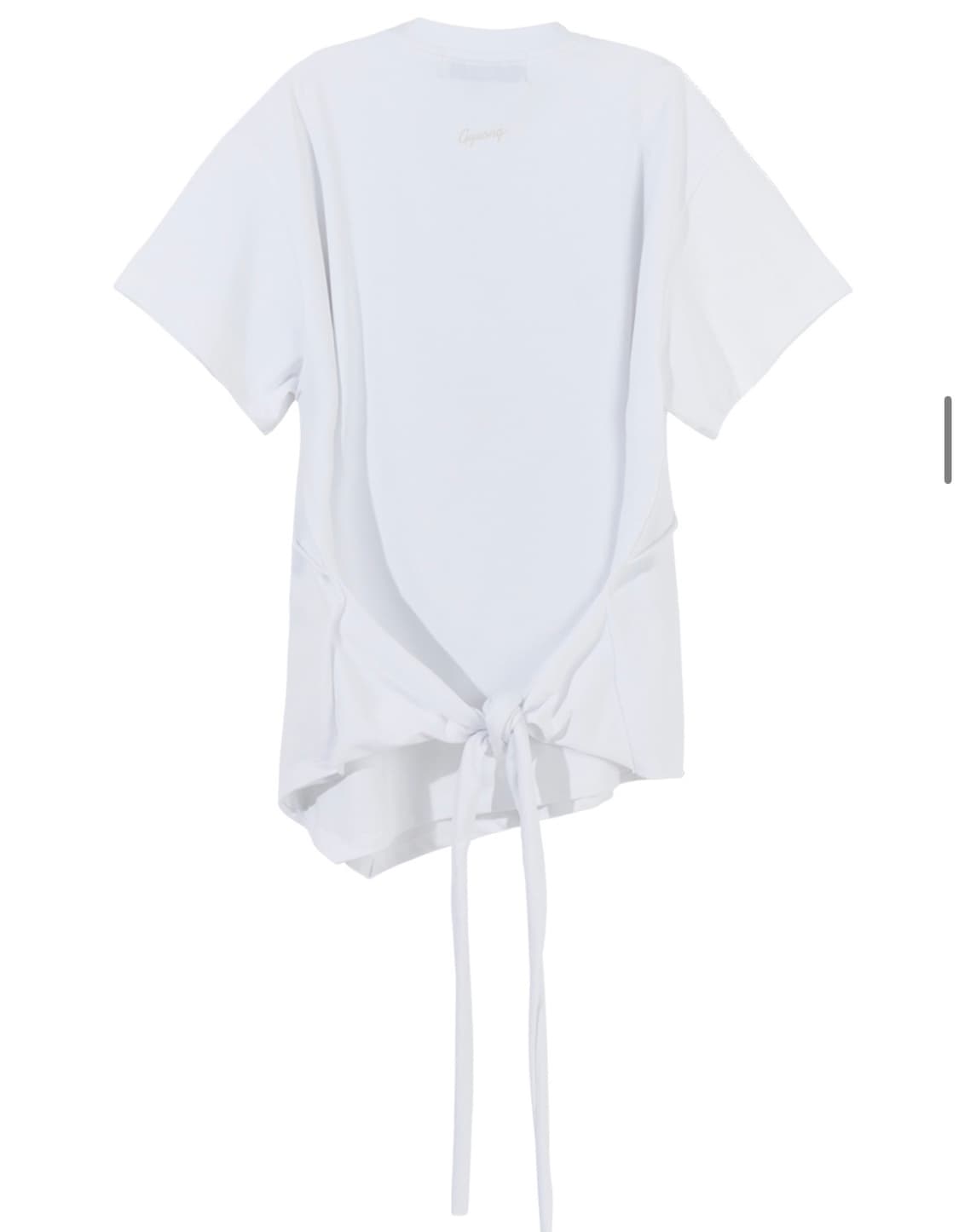 gyeong 경 Layered Wrap Tee_White  상품이미지4