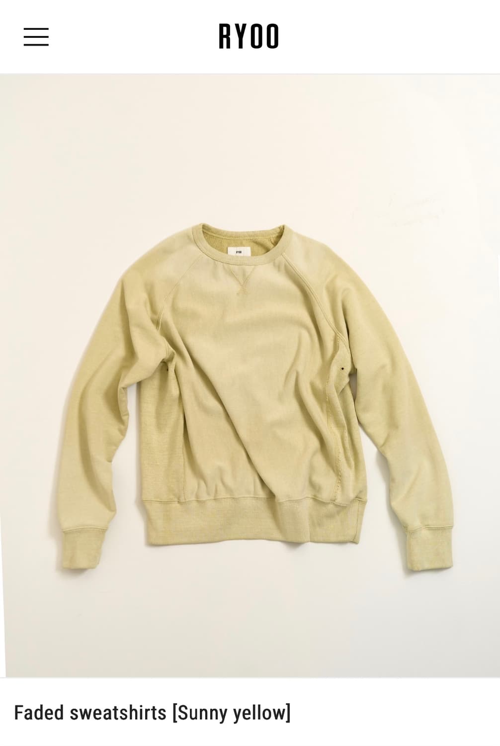 ryoo Faded sweatshirts [Sunny yellow] m 상품이미지1