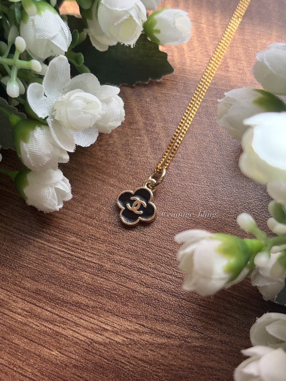 블랙) 샤넬 미니 클로버 골드 목걸이 상품이미지2