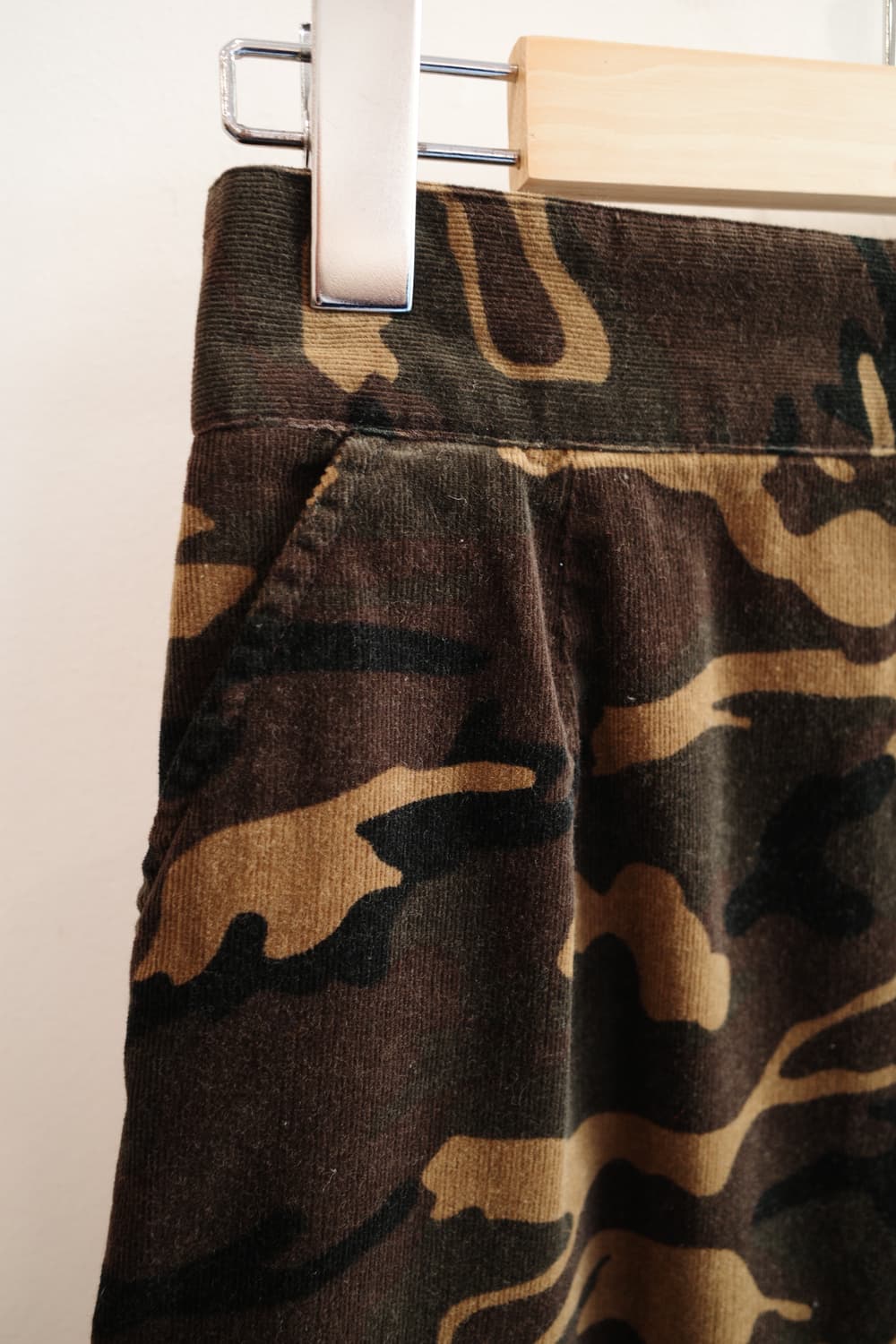W closet 카모패턴 코듀로이 밴딩 스커트 (26~29인치) 상품이미지2