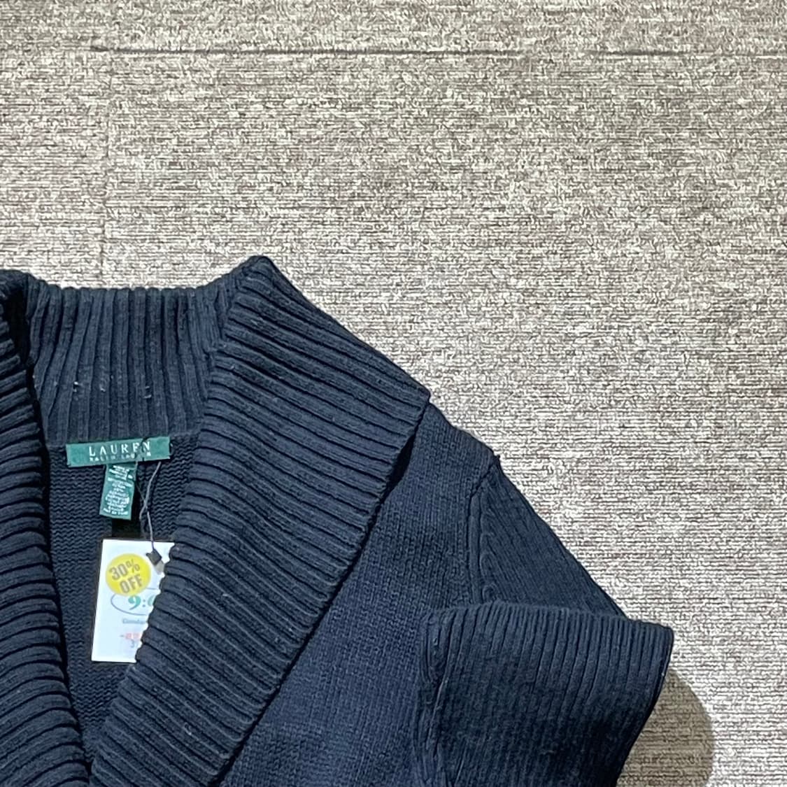 (M) LAUREN 로렌 랄프 로렌 숄 카라 니트 가디건 상품이미지4