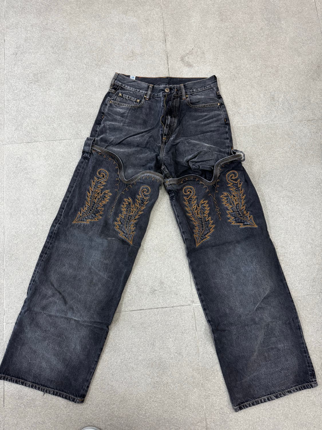 와이프로젝트 블랙 카우보이 커프 진 31 상품이미지1