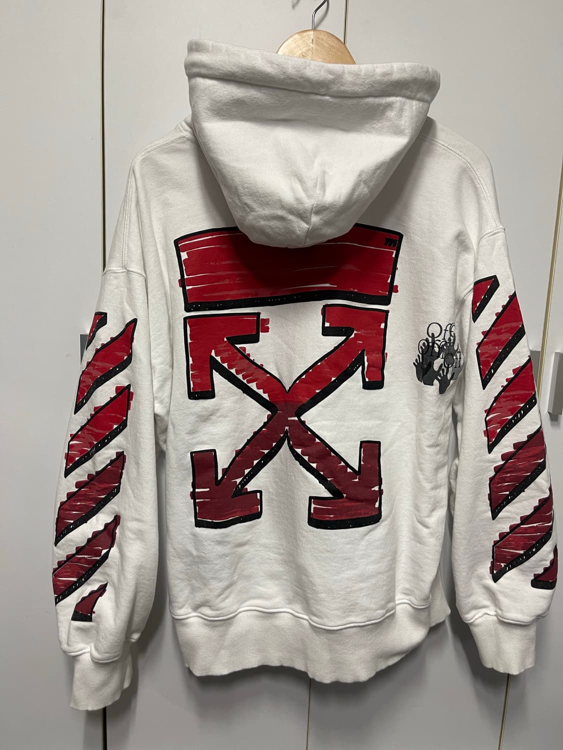 오프화이트 마커 애로우 후드티 XL 상품이미지1