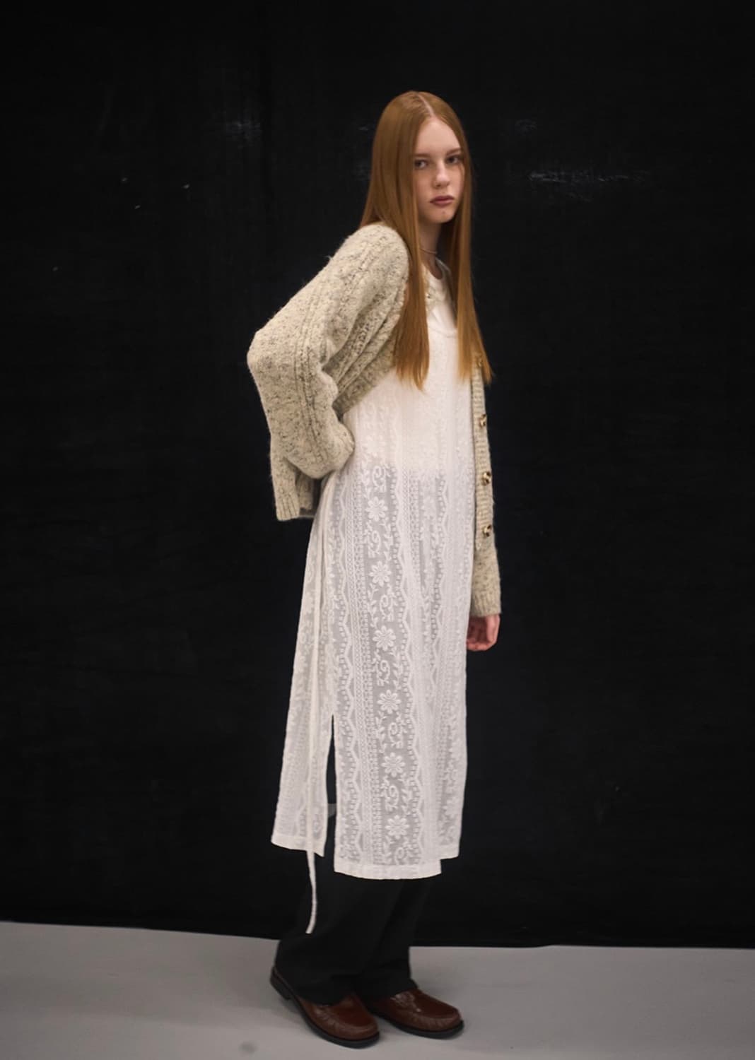 제너럴아이디어 크로셰 레이어드 원피스 상품이미지1