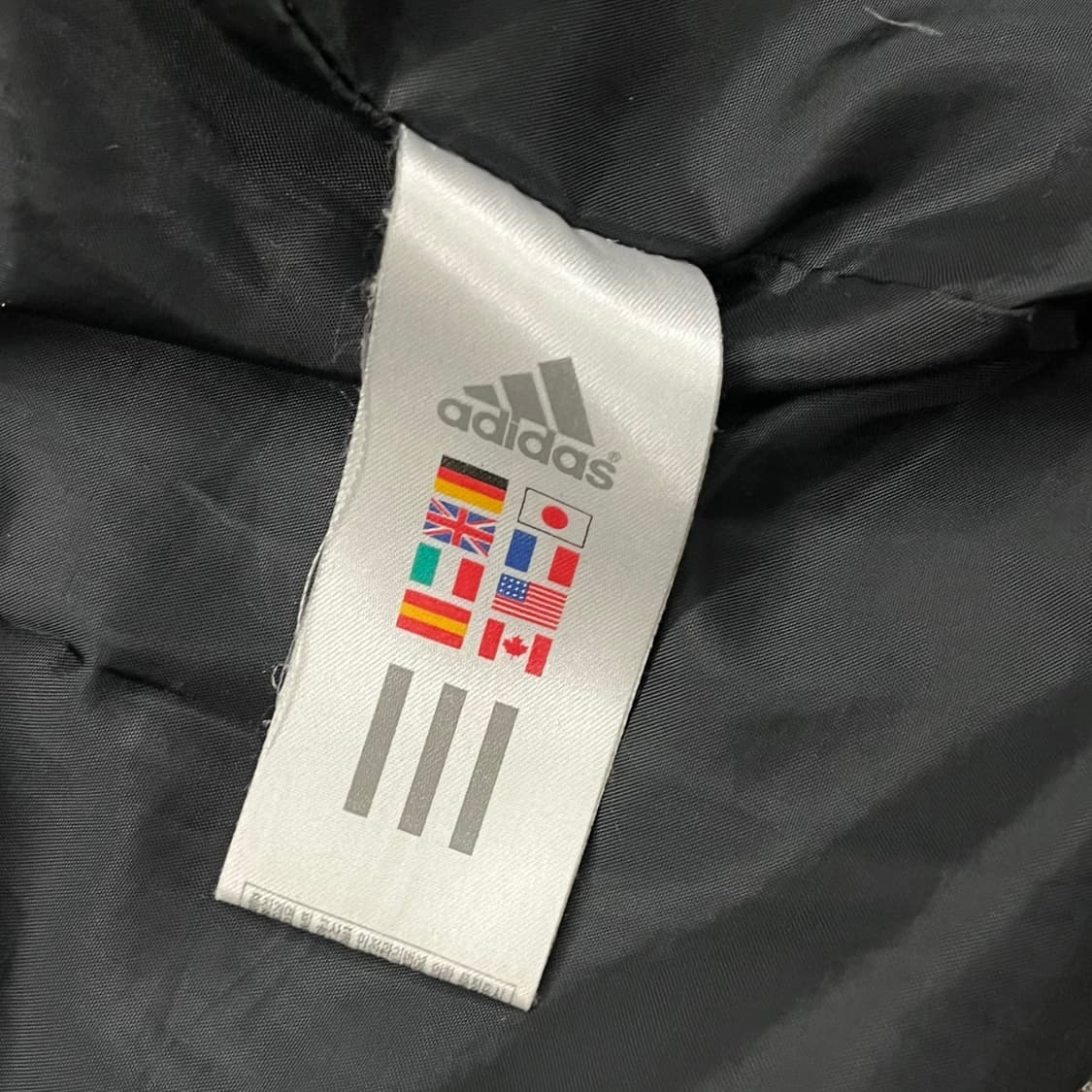 아디다스 블랙 실버 후드 숏패딩 95 상품이미지6