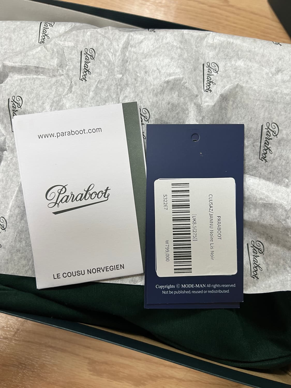 파라부트 클루사즈 블랙 UK8.5 275 상품이미지8