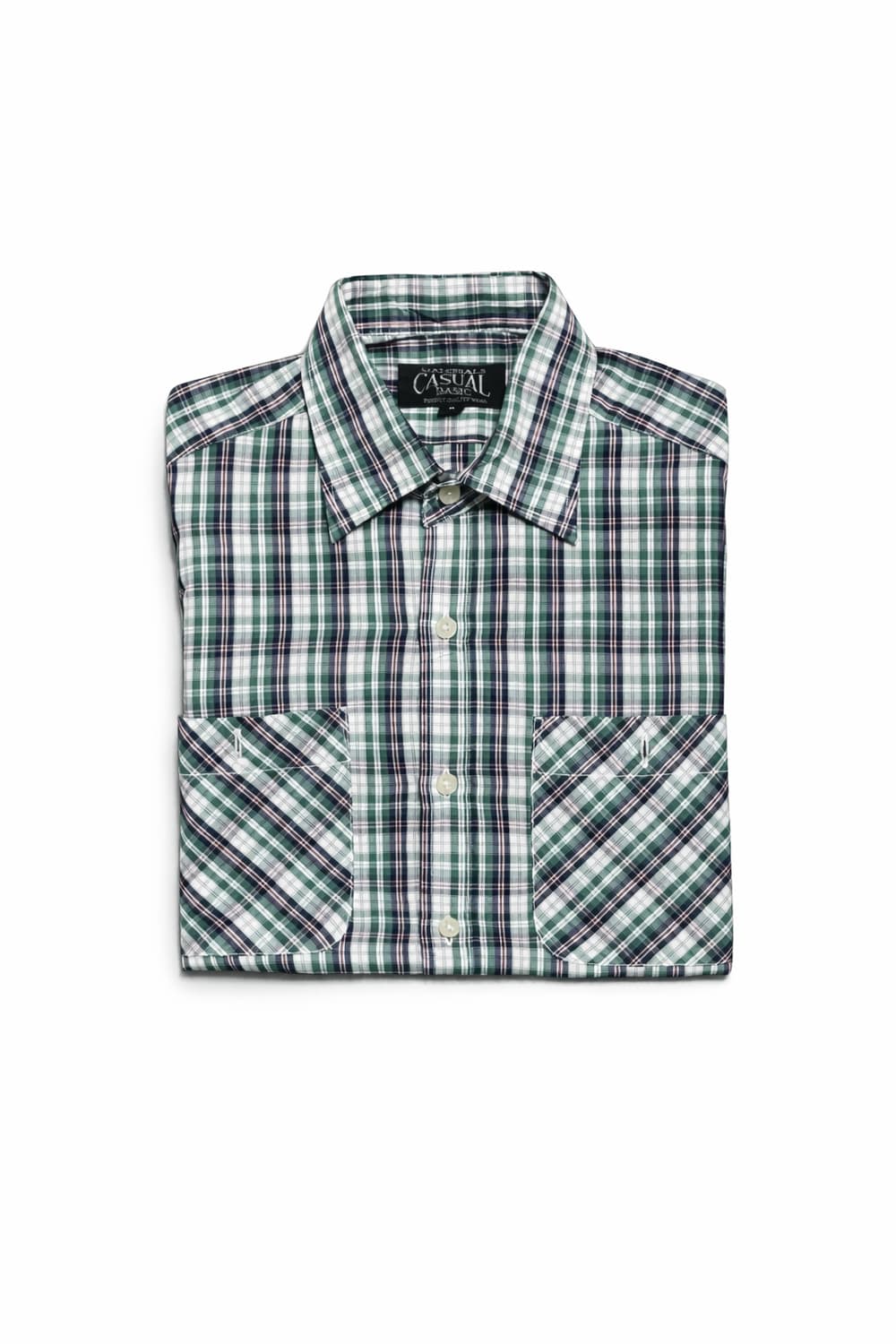 JPN 일본 빈티지 y2k 모리걸 아메카지 그린 체크 셔츠 포켓 남방 M 상품이미지4