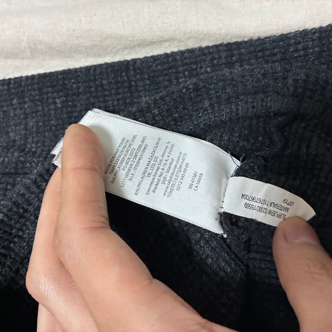 폴로 와플 니트 그레이 L 상품이미지5