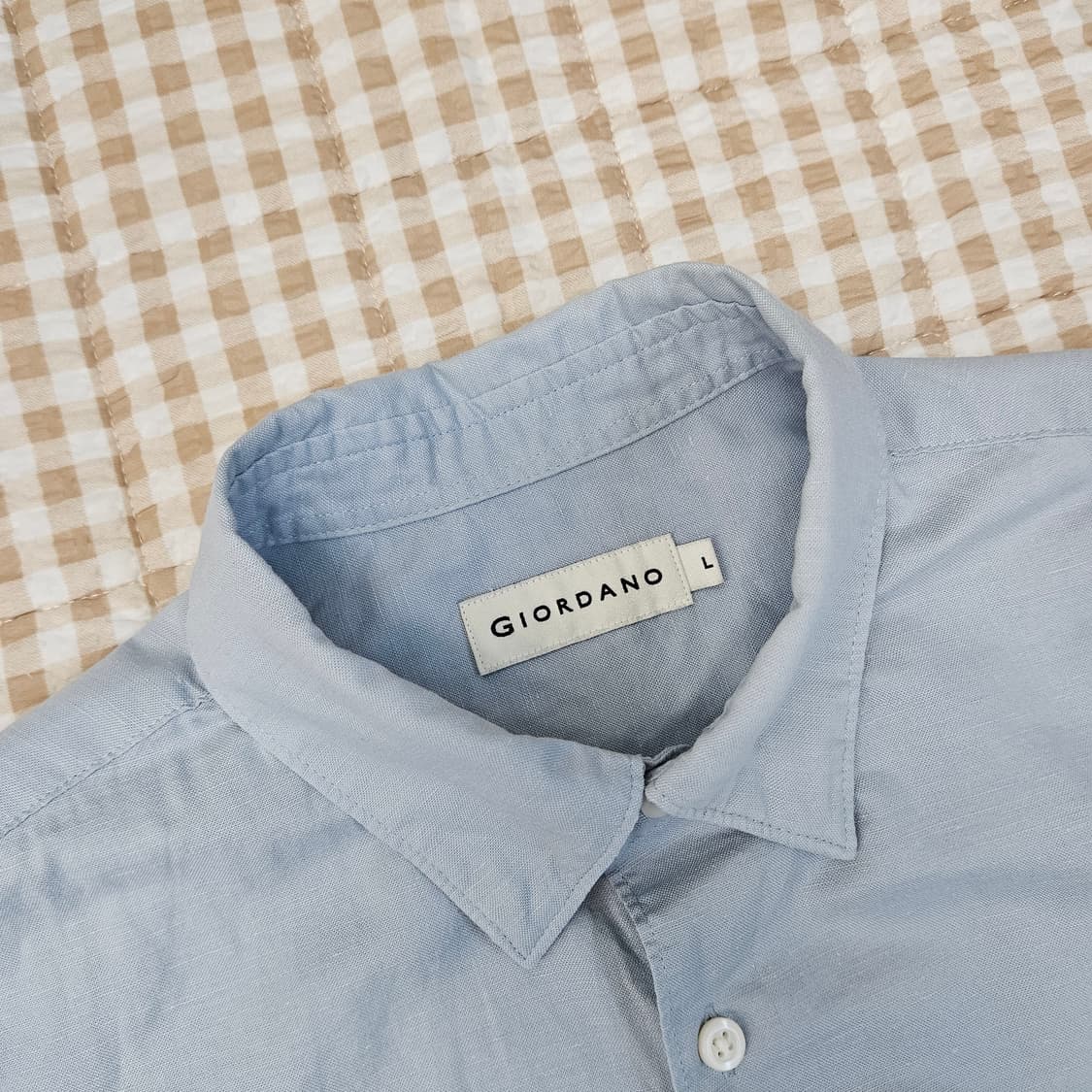 지오다노 린넨 긴소매 셔츠 남자100 상품이미지2