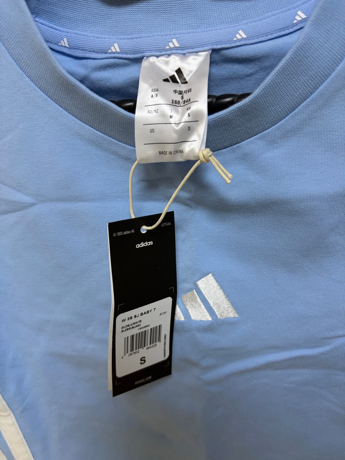 아디다스 반팔 s 스카이블루 새상품 상품이미지3