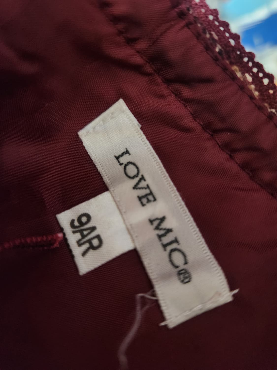 Love mic 버건디 롱 원피스 상품이미지2