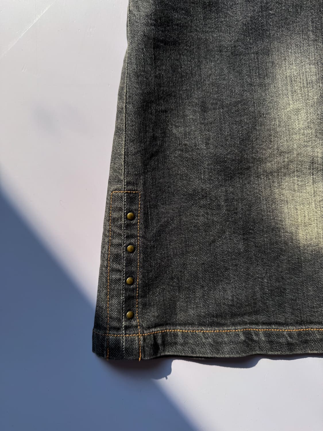  Floral Bead Cinch Back Denim Skirt 0335 상품이미지3