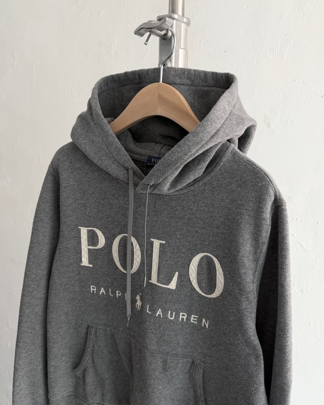 Polo 폴로 랄프로렌 QR라벨 POLO로고 그레이컬러 후드 상품이미지6