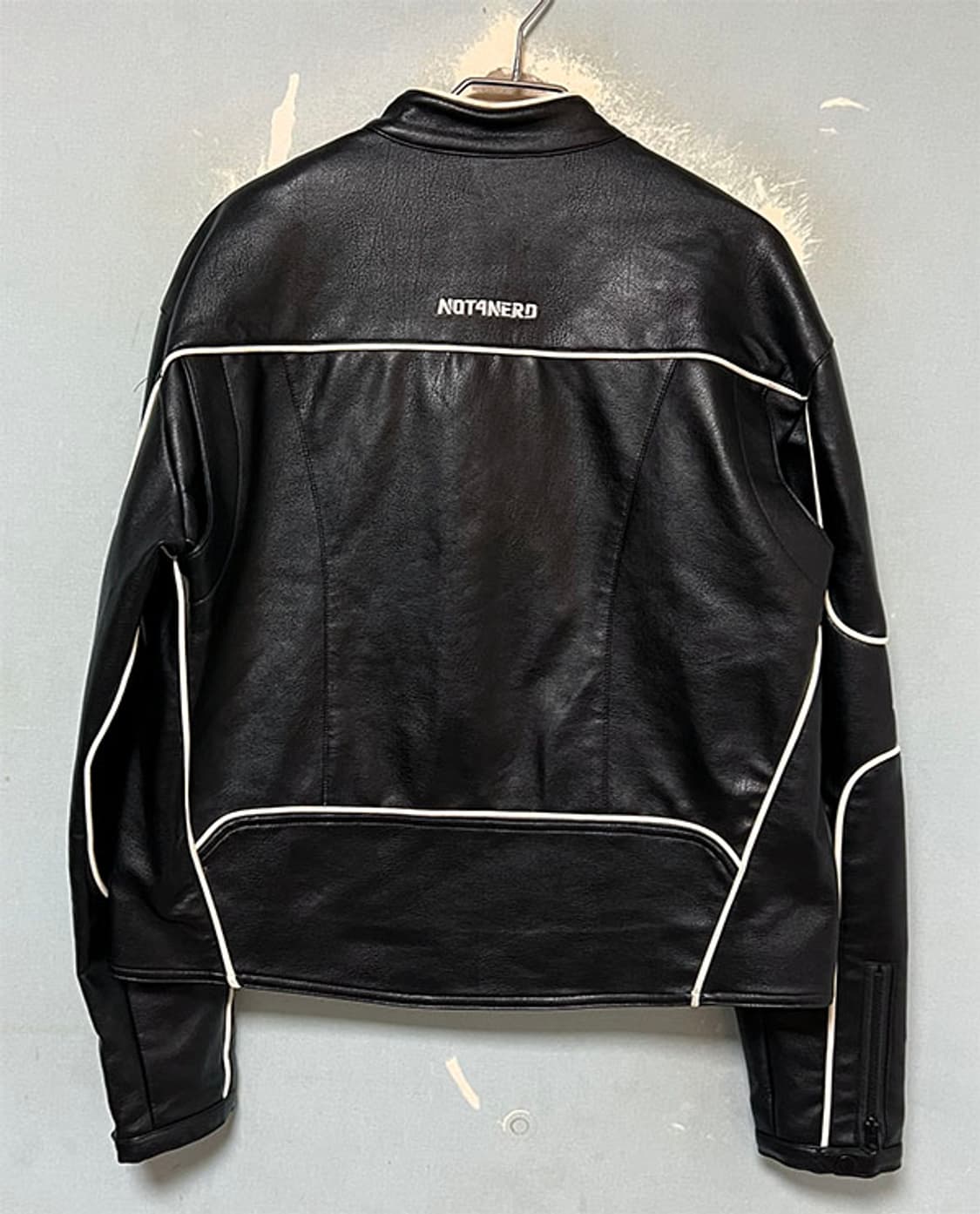 낫포너드 레이싱 크롭 레더자켓 남자 캐주얼 스트릿 오버핏 M 95-100 상품이미지2