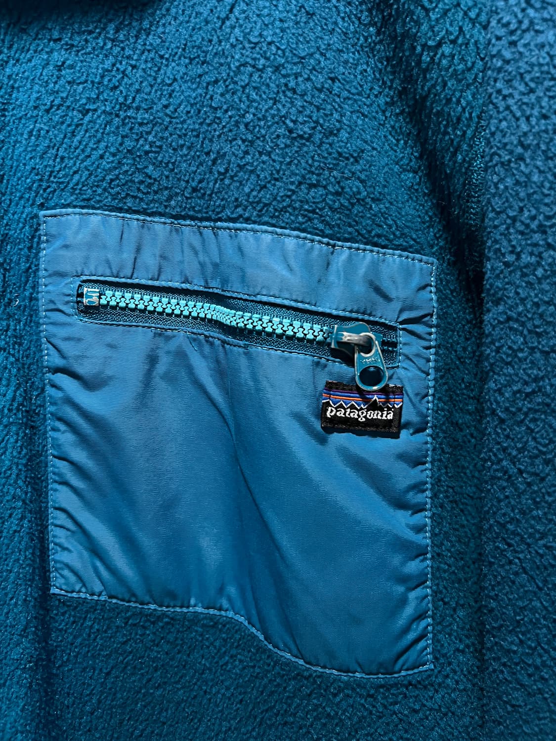 [L]90's 파타고니아 Made in USA 블루그린 플리스 자켓 상품이미지3