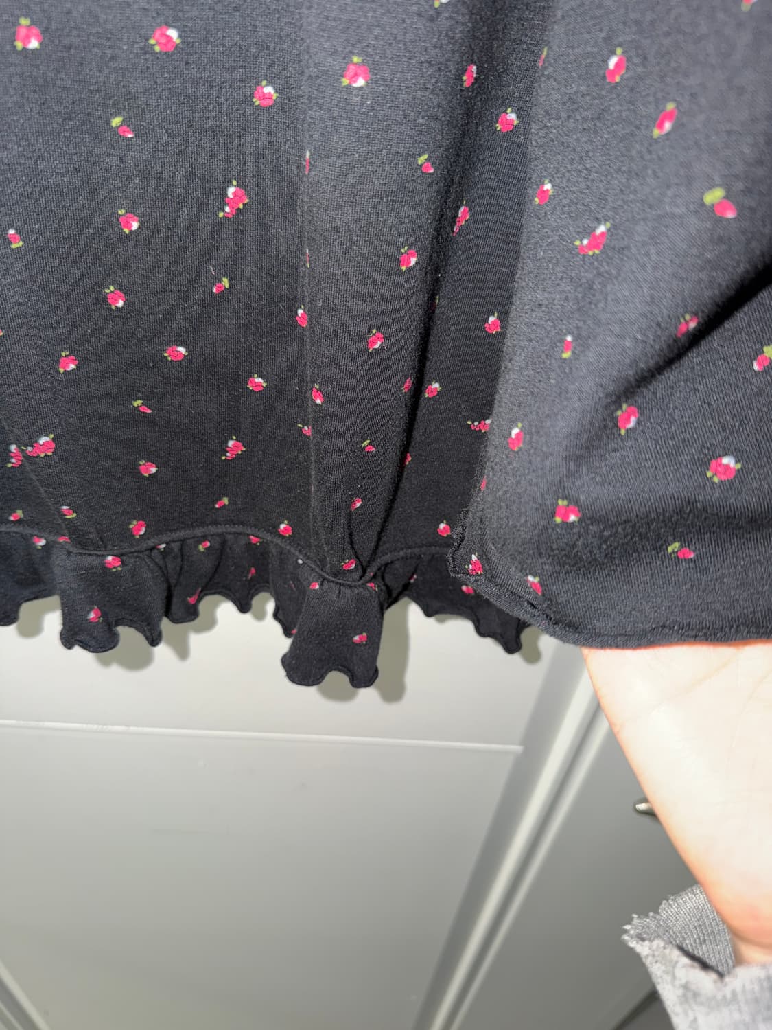 일본빈티지 잔꽃 셔링 롱슬리브 상품이미지8