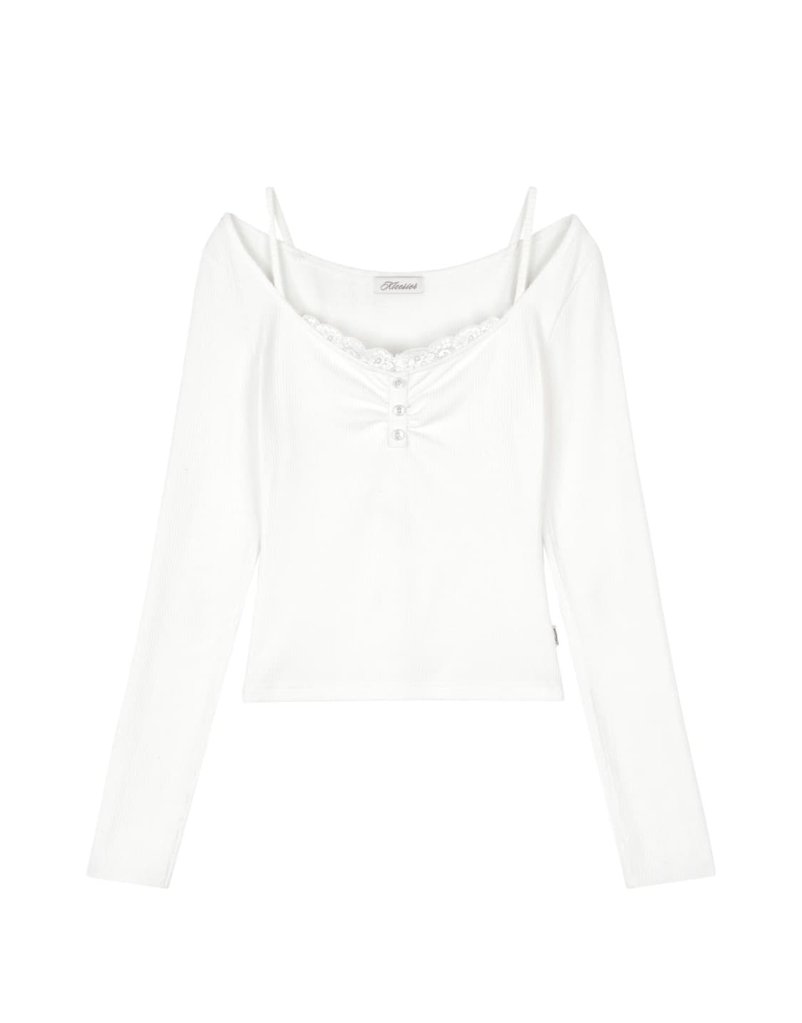 클리시어 milkshake lace button top 상품이미지1