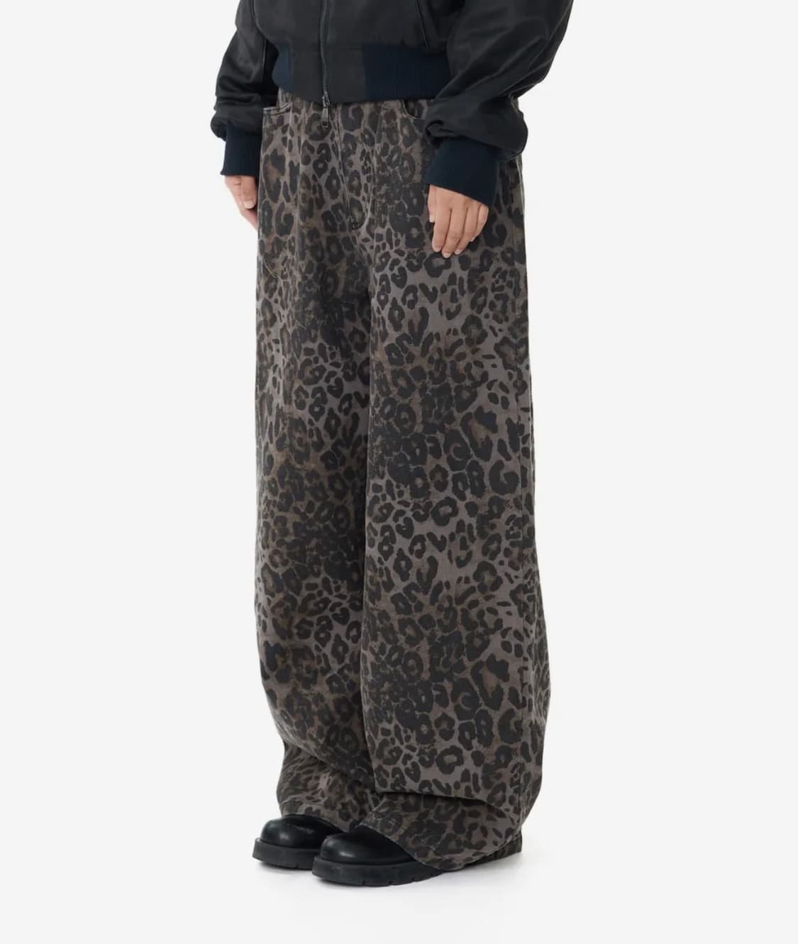 AAKAM Leopard Pattern Pants Purple 상품이미지1