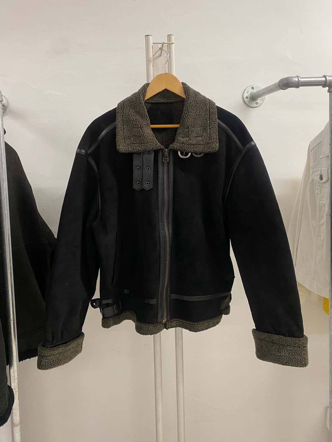 VTG suede shearling B-3 jacket 스웨이드 무스탕 상품이미지3