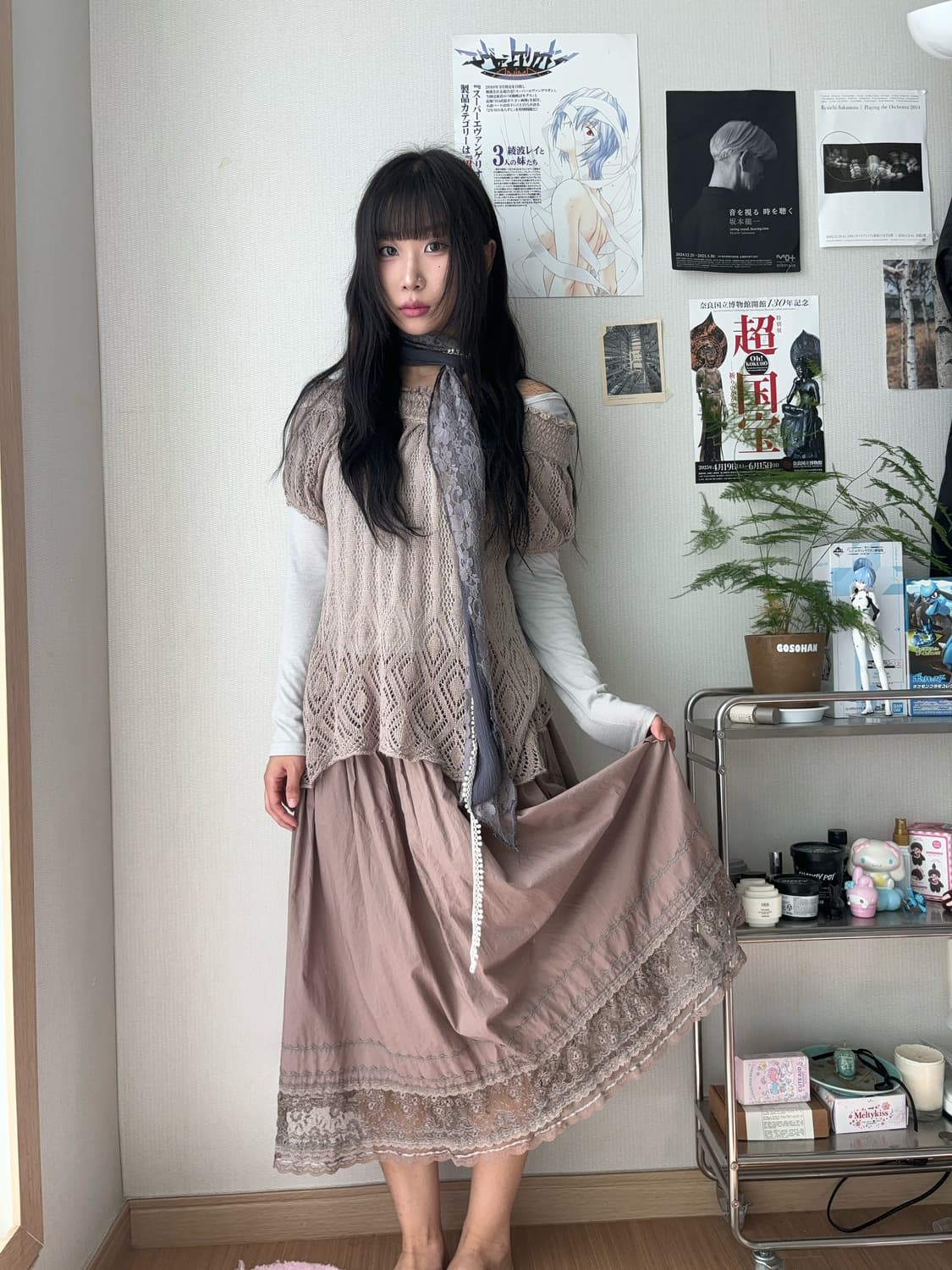 모리 모카 오프숄더 니트 상품이미지3