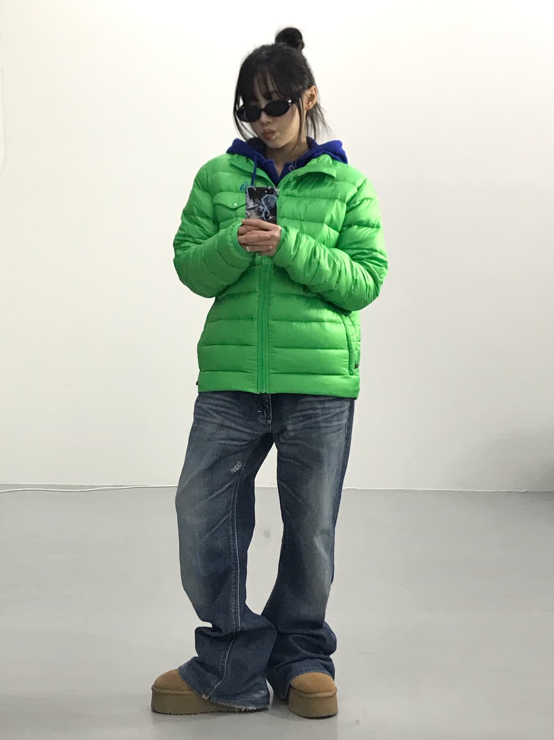 NIKE ACG 네온 라임 구스다운 패딩 상품이미지1