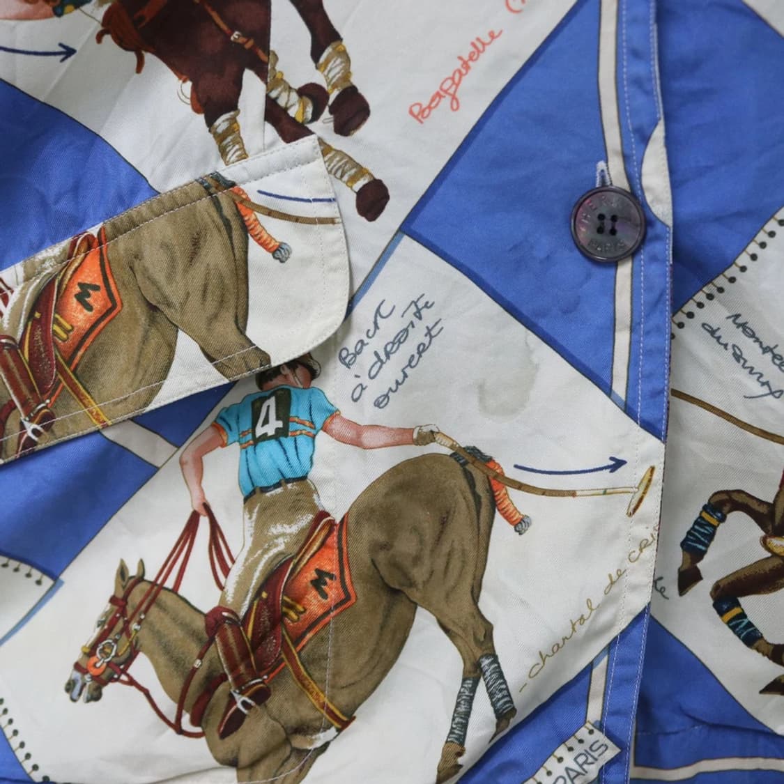 80-90'S 에르메스 실크 셔츠 자켓 65258 상품이미지4