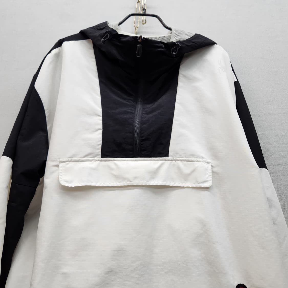 스파이더 배색 백로고 아노락 반집업 바람막이 L(XL) 상품이미지2