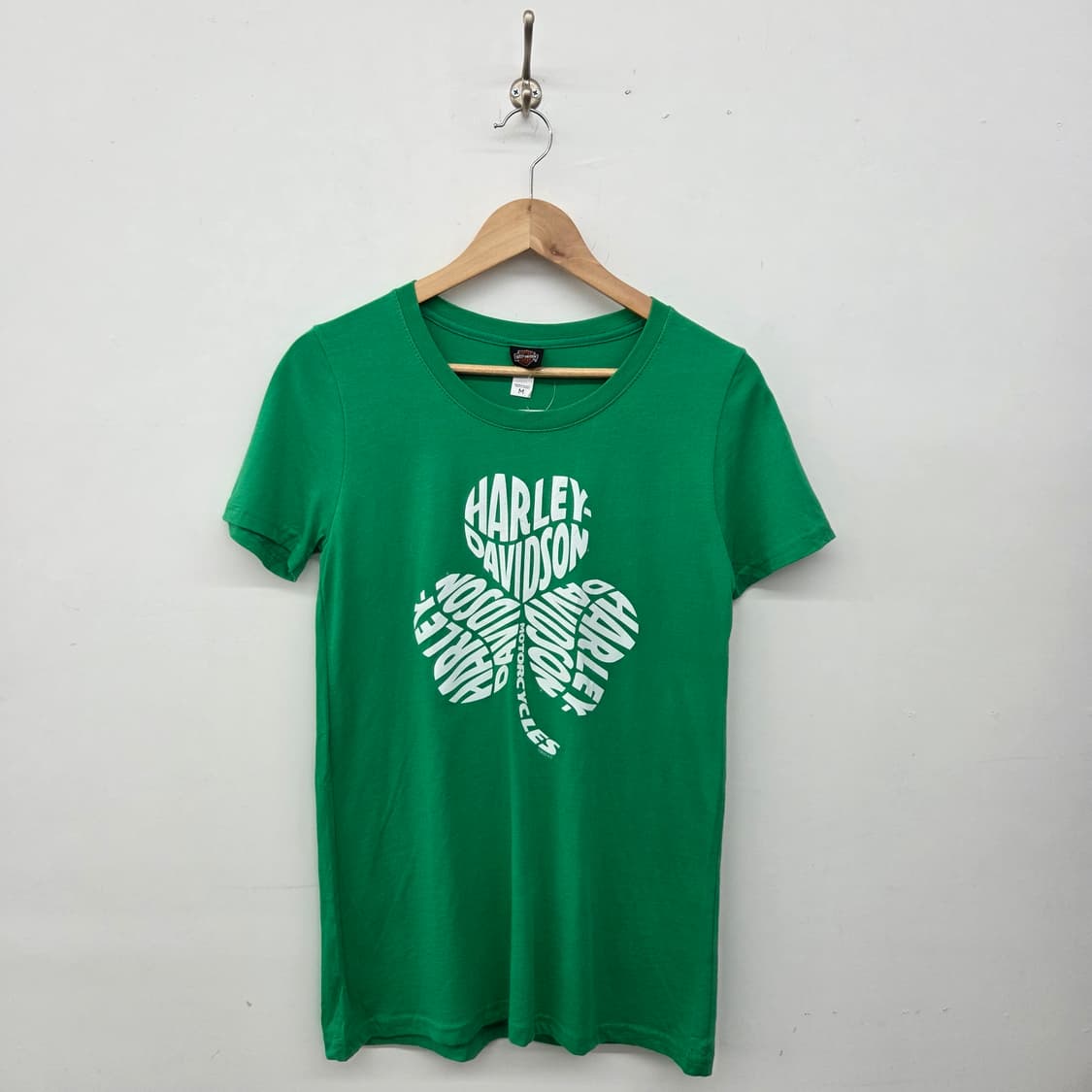 할리 데이비슨 클로버 반팔 티셔츠 그린 여m 상품이미지1