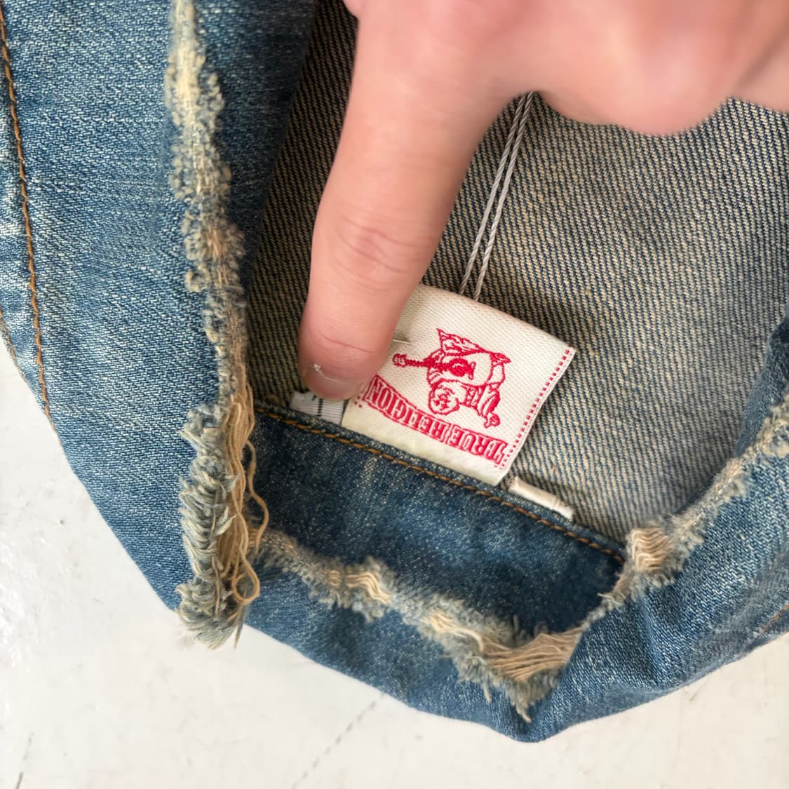 00s 트루릴리젼 빈티지 데님 베스트 L 상품이미지4