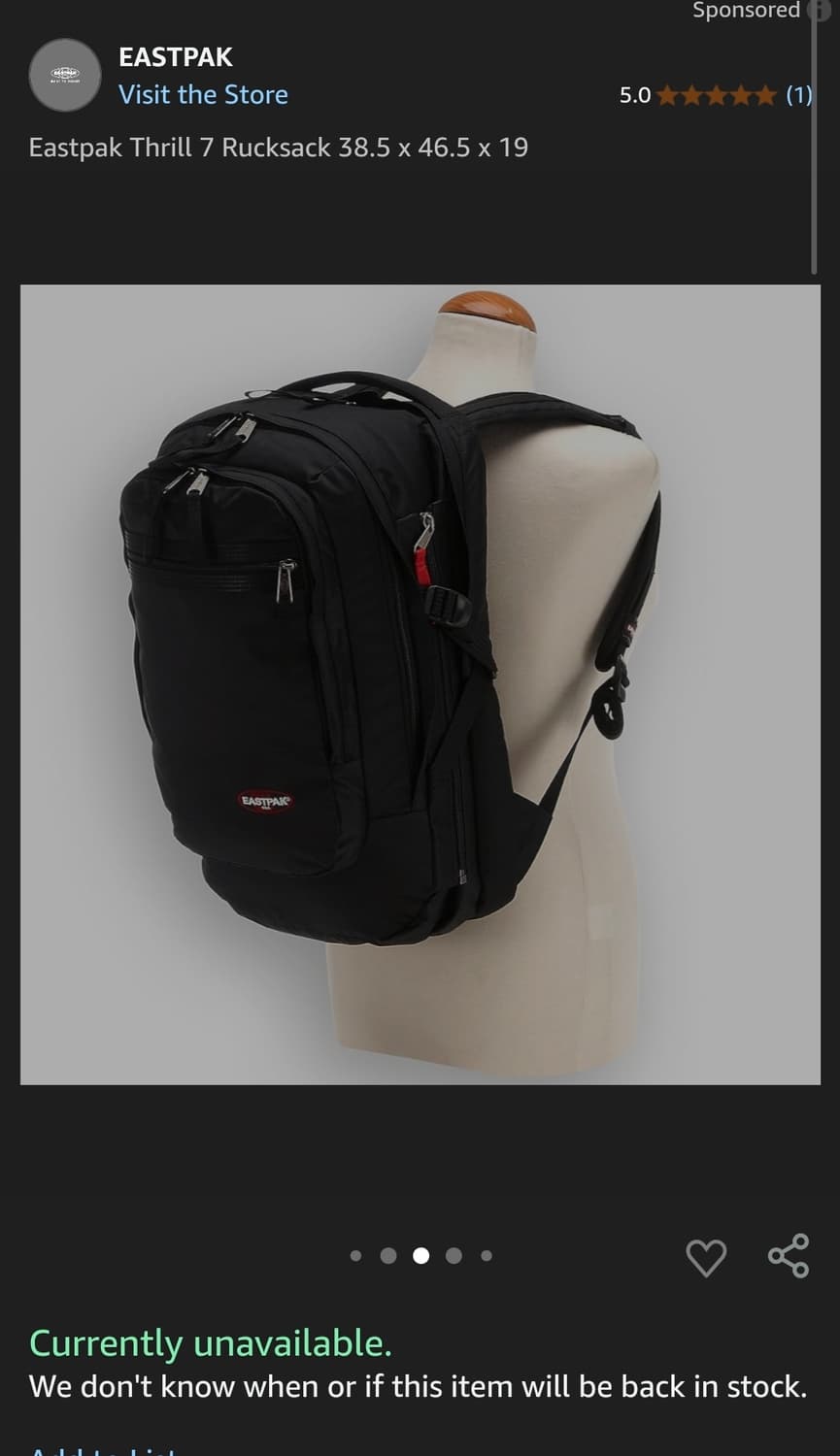 이스트팩 스릴7 백팩 상품이미지3