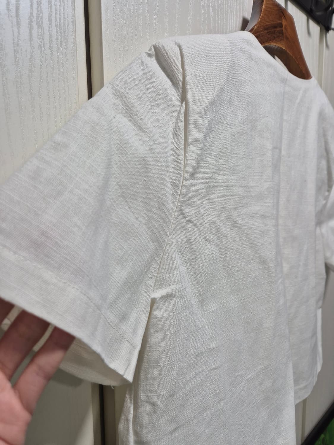 빈티지 화이트 린넨 자켓 상품이미지8