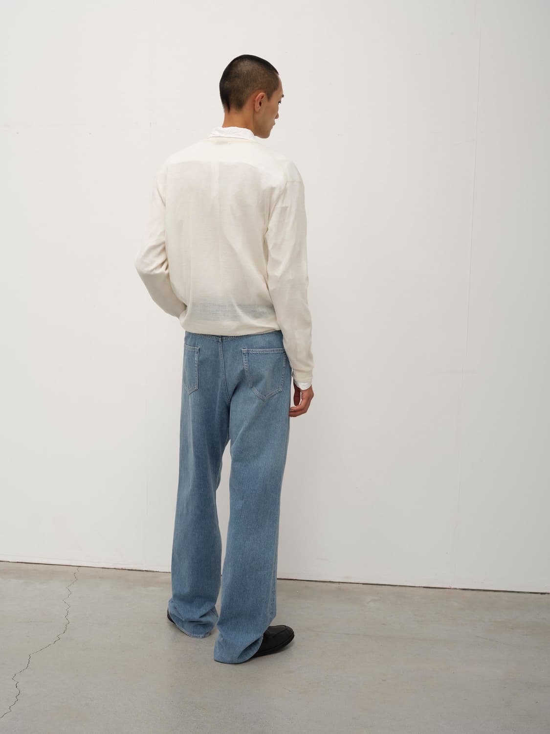 AURALEE SELVEDGE FADED LIGHT DENIM PANTS 상품이미지4